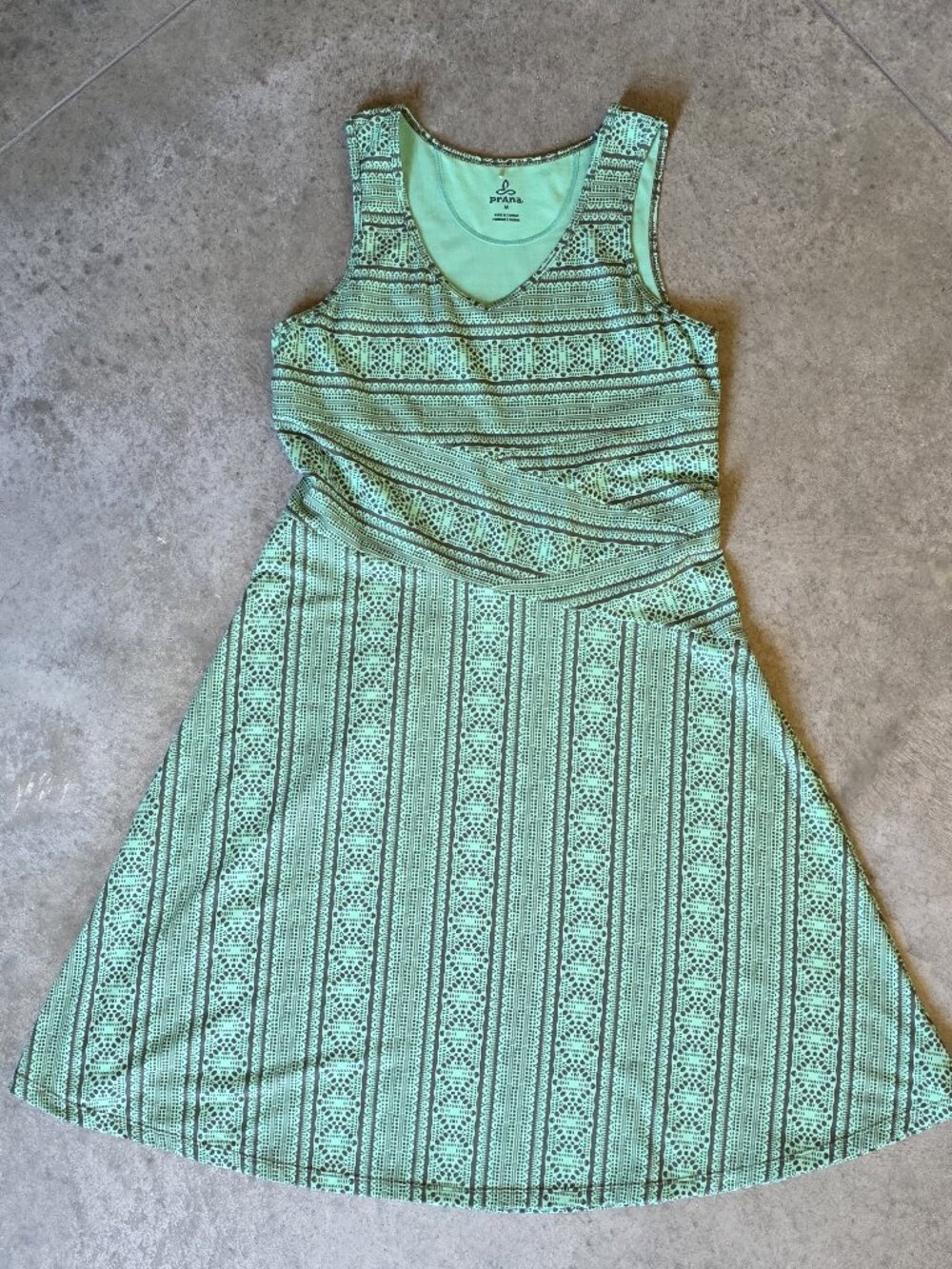 Prana Amelie Dress, A-Line Geo Pattern, M